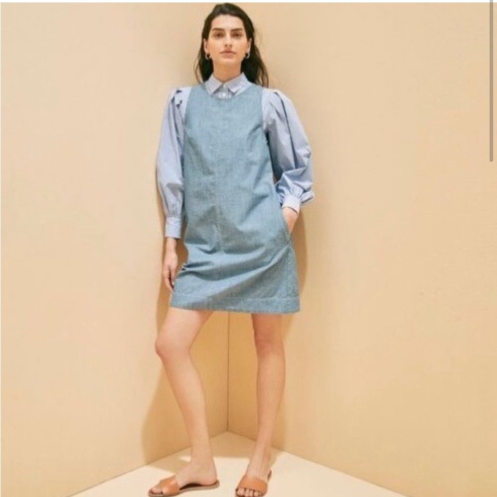 J. Crew Button‎ Back Chambray Shift Dress 3X